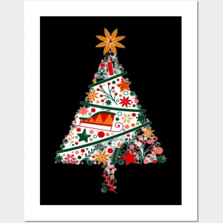 Christmas Tree Illustration Posters and Art